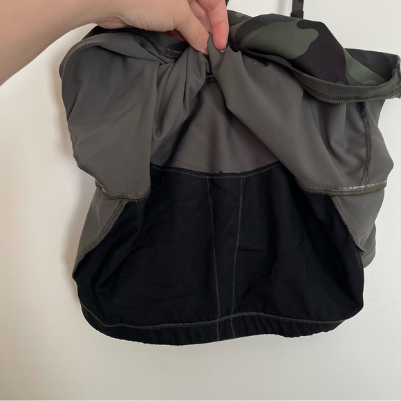 Old Navy Active Powersoft Cropped Longline Sports Bra Top Light Support Camo L - Picture 5 of 10